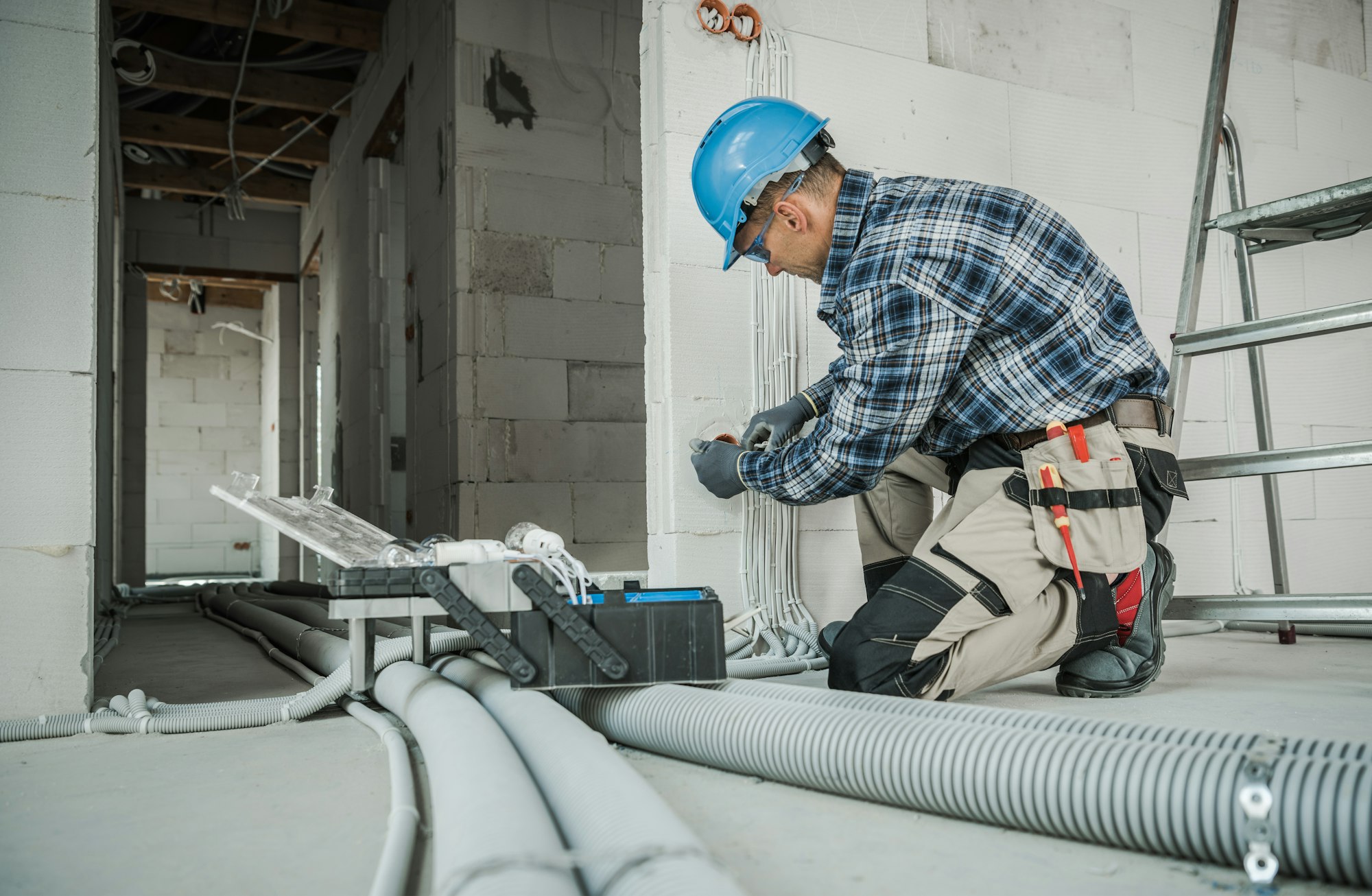 Electrical Wiring Installation Performed by Electrician